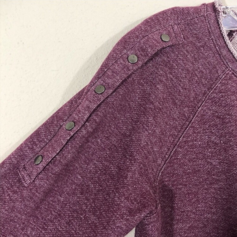 ROCK & REPUBLIC - - BURGUNDY CROP SWEATSHIRT-B14 - Picture 3 of 8